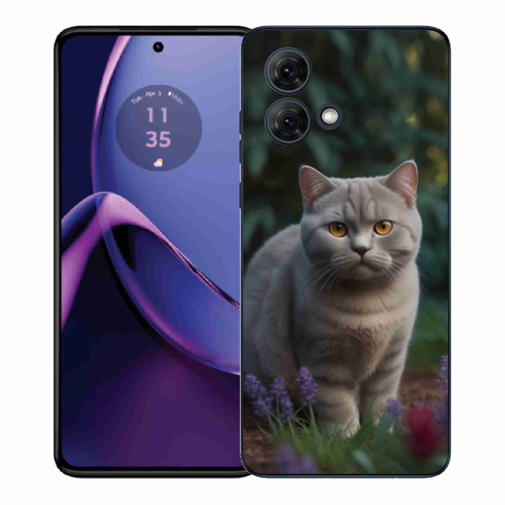 Gelový kryt mmCase na Motorola Moto G84 5G - britská kočka