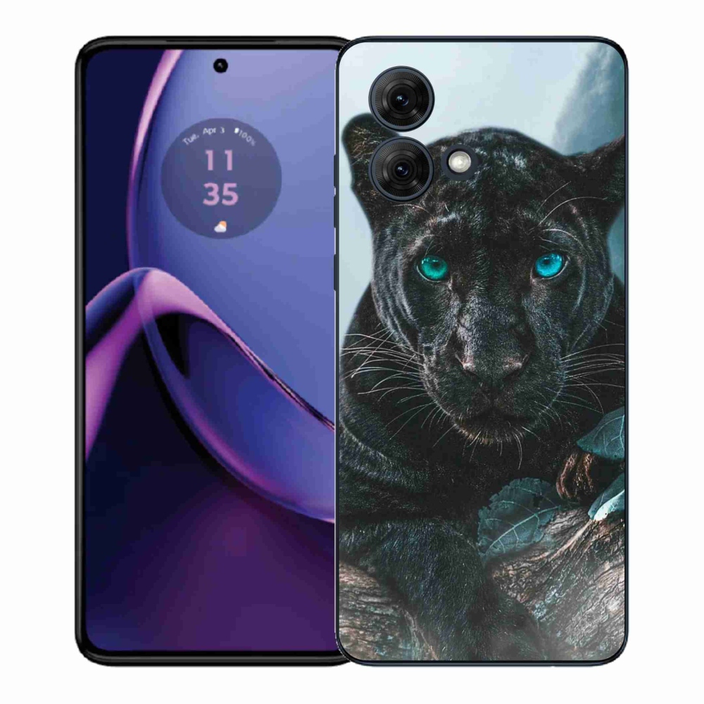 Gelový kryt mmCase na Motorola Moto G84 5G - černý panter