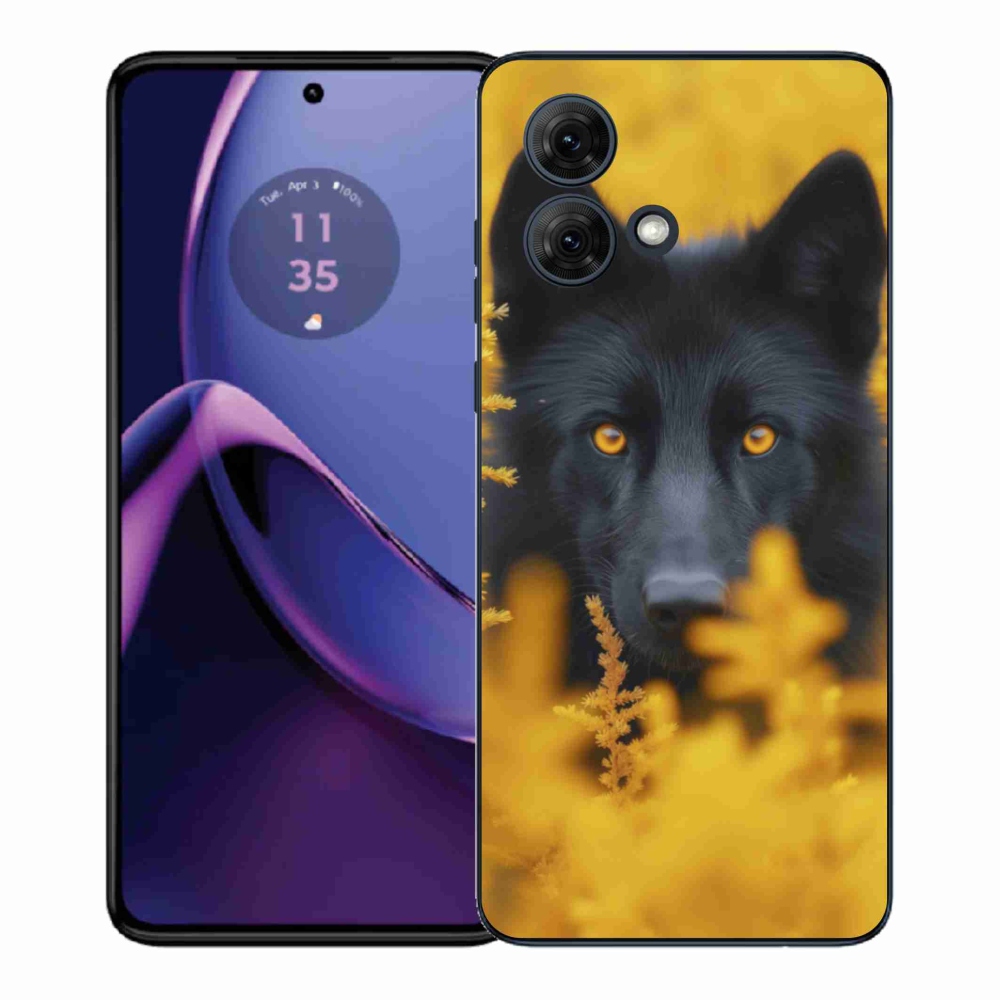 Gelový kryt mmCase na Motorola Moto G84 5G - černý vlk 2