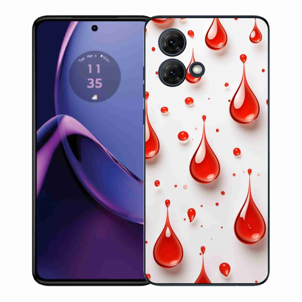 Gelový kryt mmCase na Motorola Moto G84 5G - červené kapky