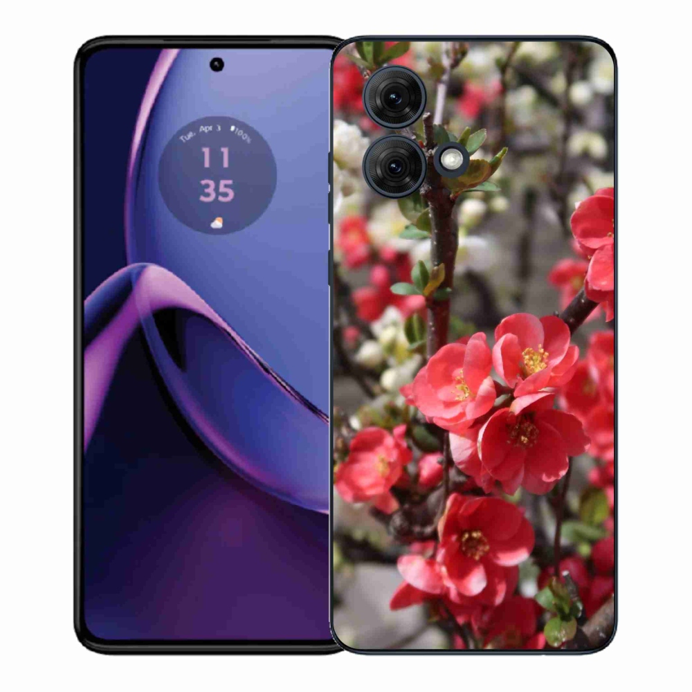 Gelový kryt mmCase na Motorola Moto G84 5G - červené květy