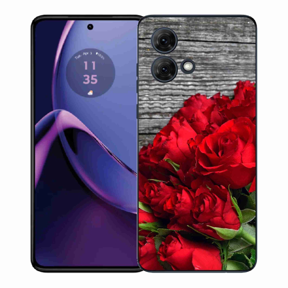 Gelový kryt mmCase na Motorola Moto G84 5G - červené růže