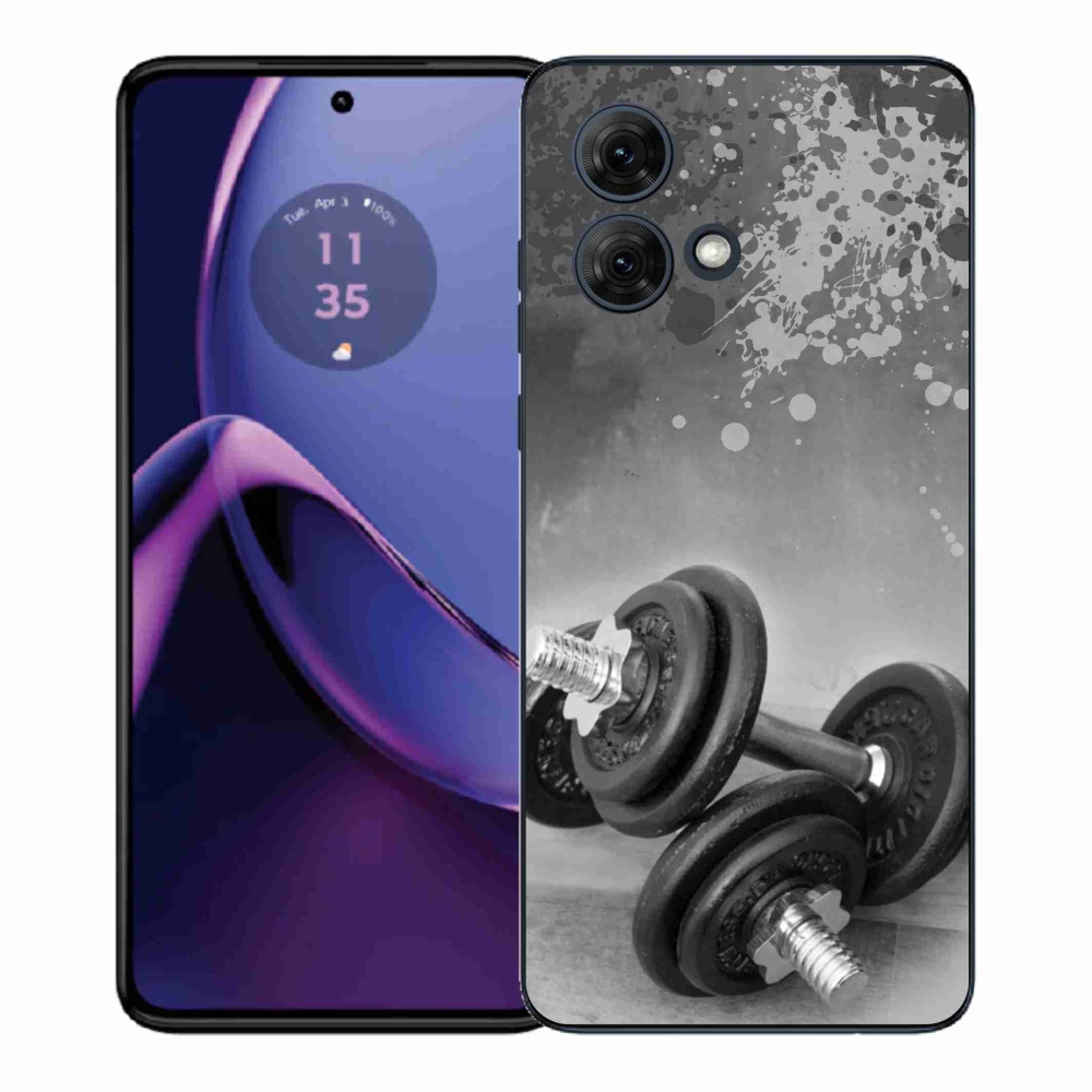 Gelový kryt mmCase na Motorola Moto G84 5G - činky 1