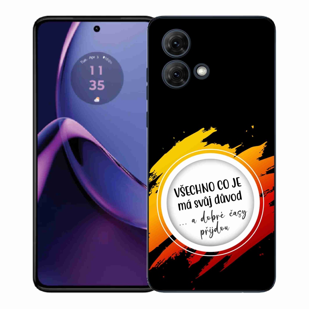 Gelový kryt mmCase na Motorola Moto G84 5G - citát 3 černé pozadí