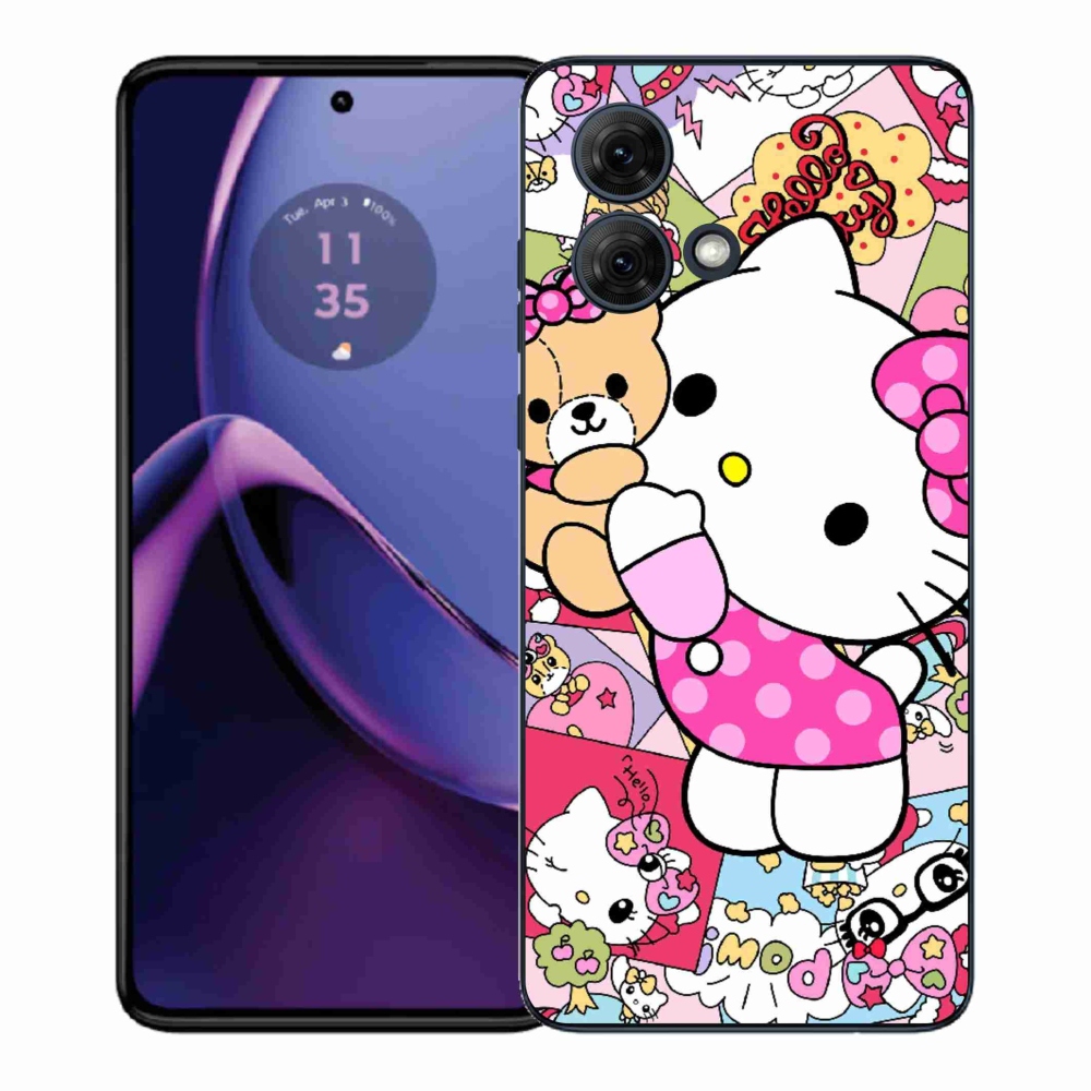 Gelový kryt mmCase na Motorola Moto G84 5G - cute kitty