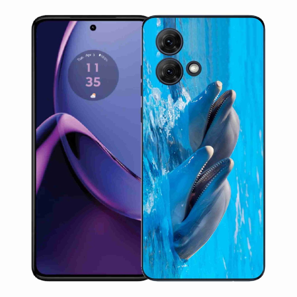 Gelový kryt mmCase na Motorola Moto G84 5G - delfíni
