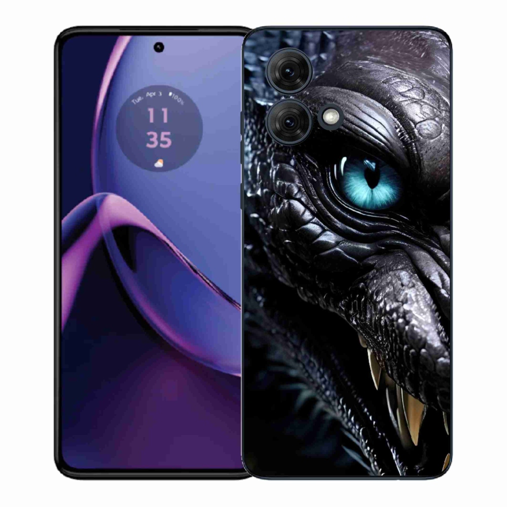 Gelový kryt mmCase na Motorola Moto G84 5G - dračí pohled