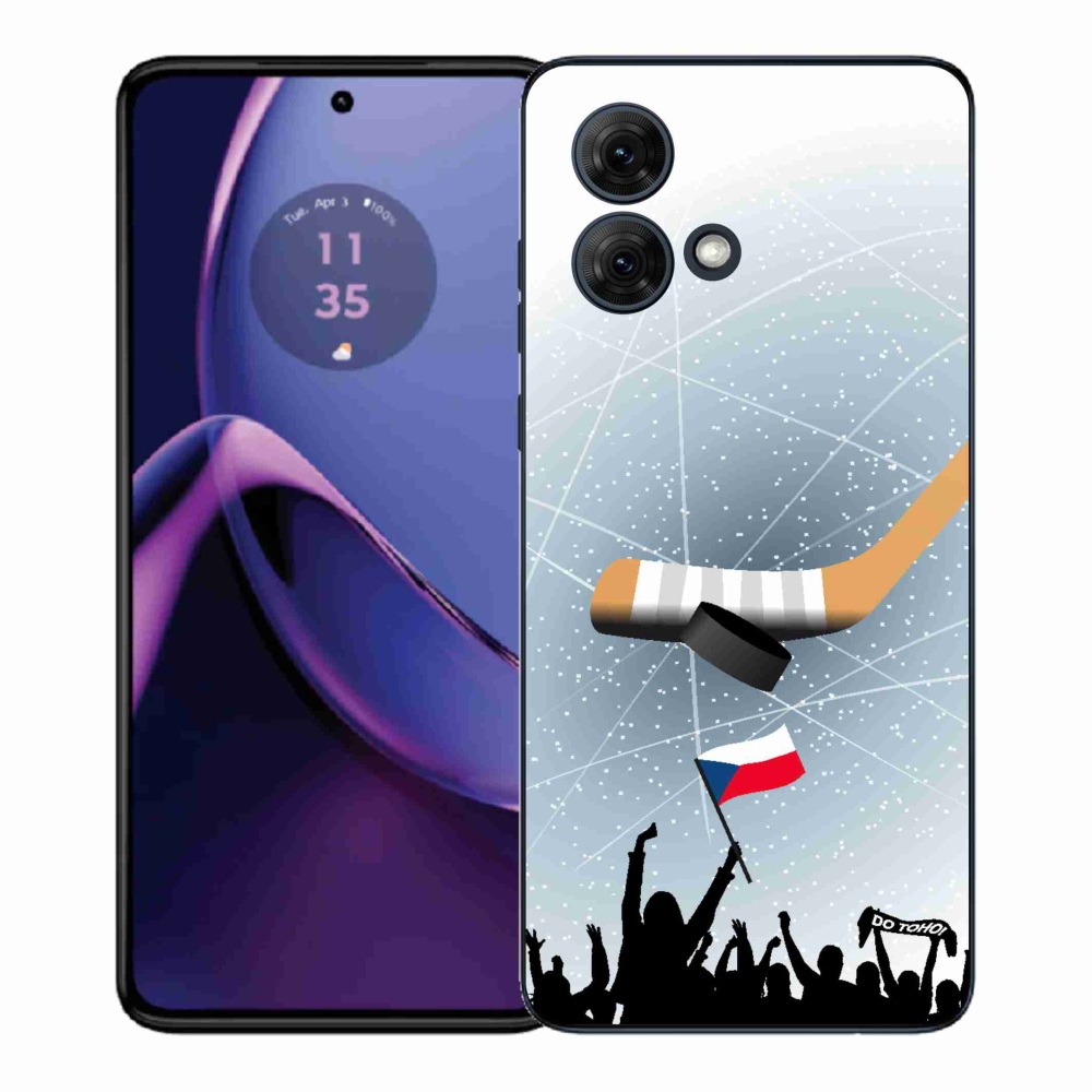 Gelový kryt mmCase na Motorola Moto G84 5G - fanoušci hokeje