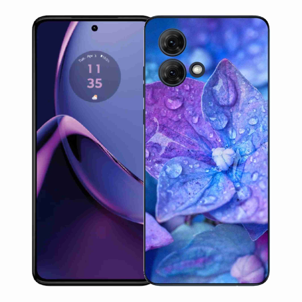 Gelový kryt mmCase na Motorola Moto G84 5G - fialový květ