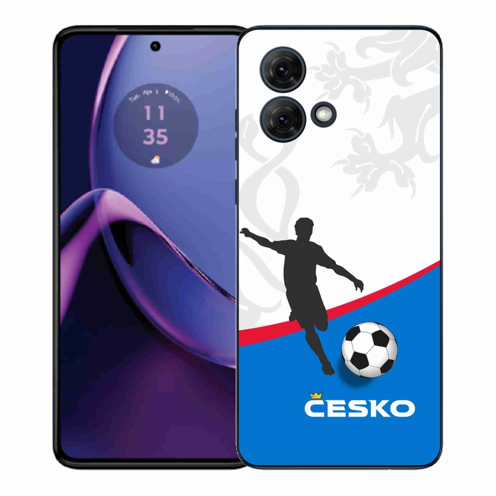 Gelový kryt mmCase na Motorola Moto G84 5G - fotbal Česko 1