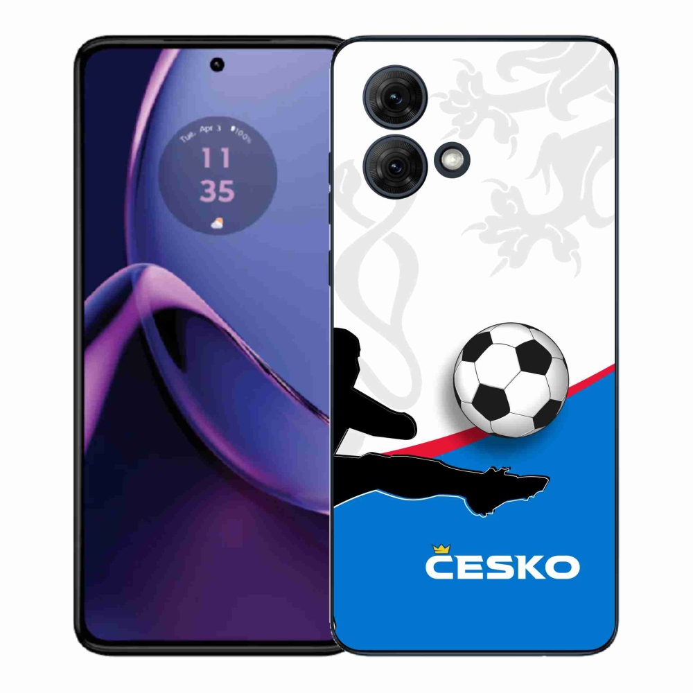 Gelový kryt mmCase na Motorola Moto G84 5G - fotbal Česko 3