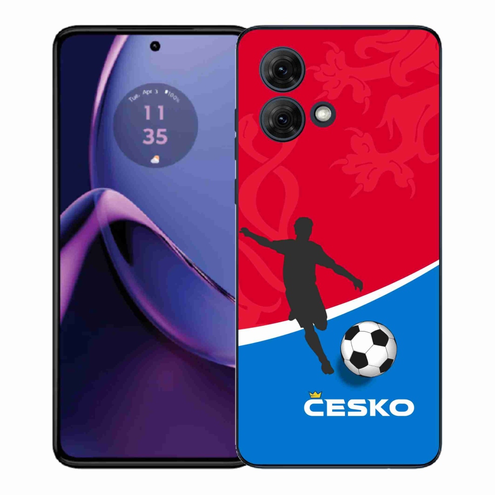 Gelový kryt mmCase na Motorola Moto G84 5G - fotbal Česko