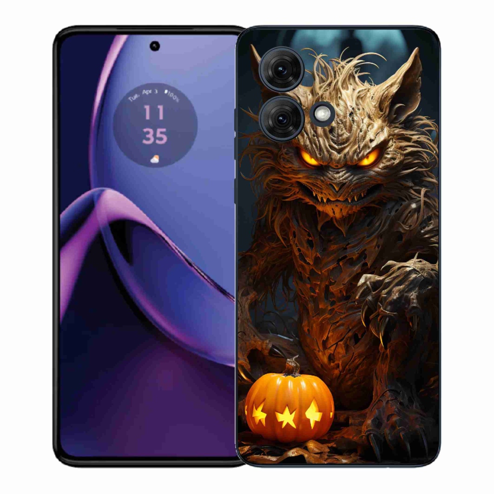 Gelový kryt mmCase na Motorola Moto G84 5G - halloweenská příšera