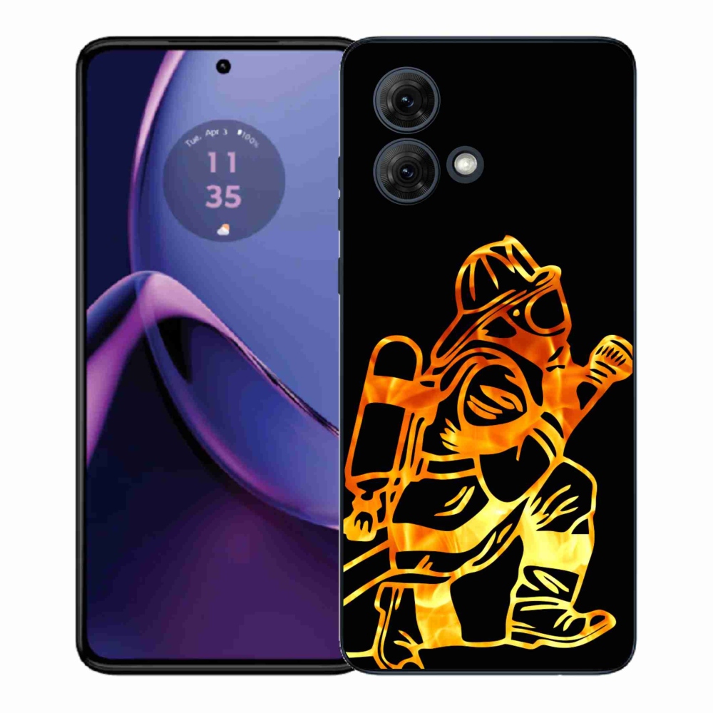 Gelový kryt mmCase na Motorola Moto G84 5G - hasič 1