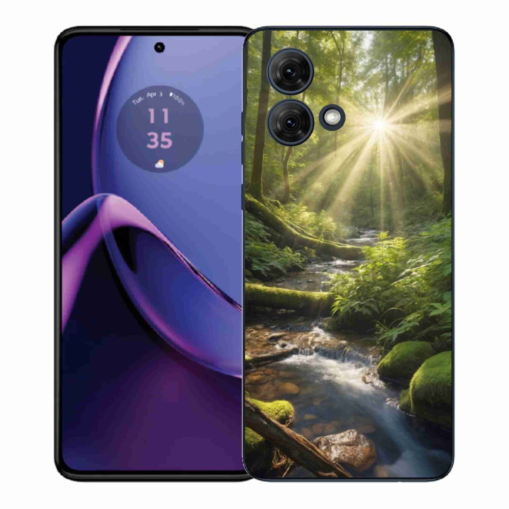 Gelový kryt mmCase na Motorola Moto G84 5G - hlubina lesa