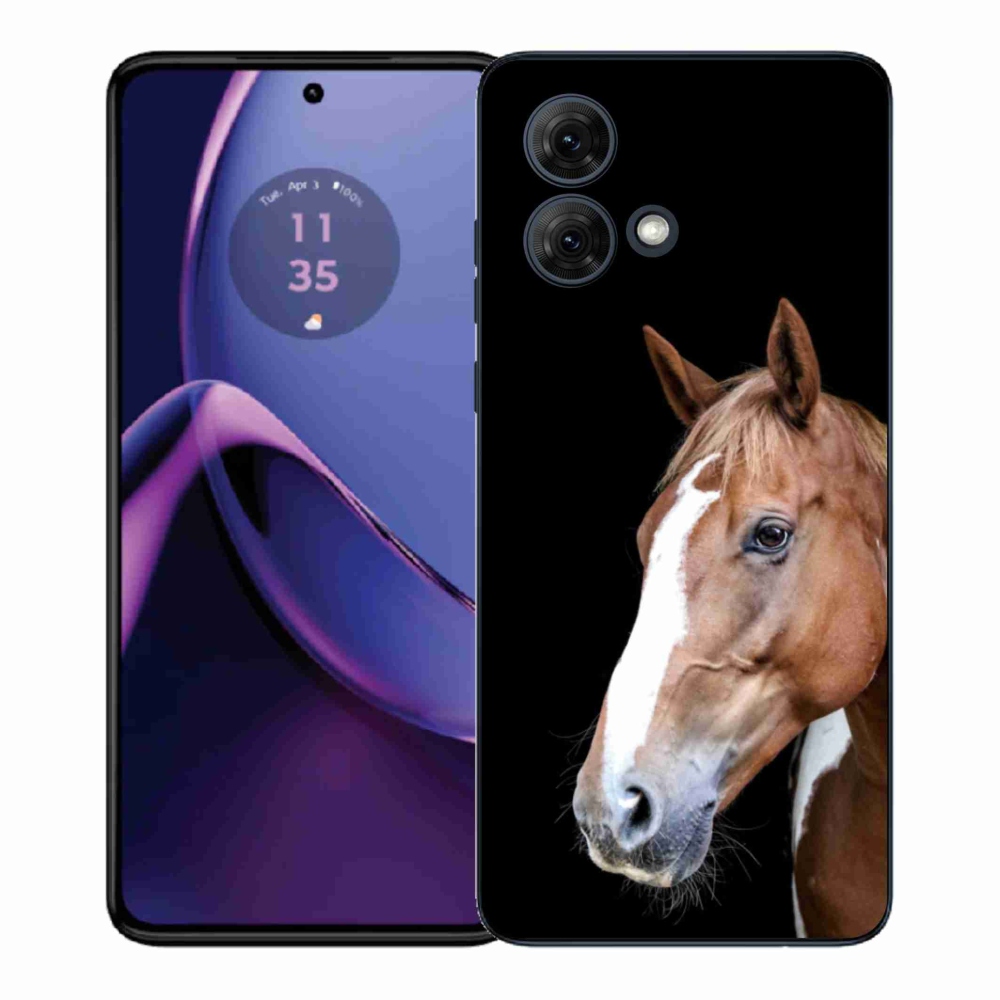 Gelový kryt mmCase na Motorola Moto G84 5G - hnědý kůň 3