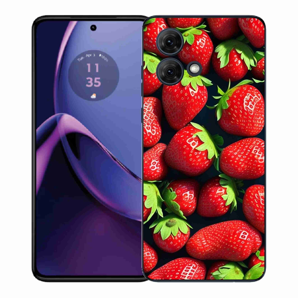 Gelový kryt mmCase na Motorola Moto G84 5G - jahody