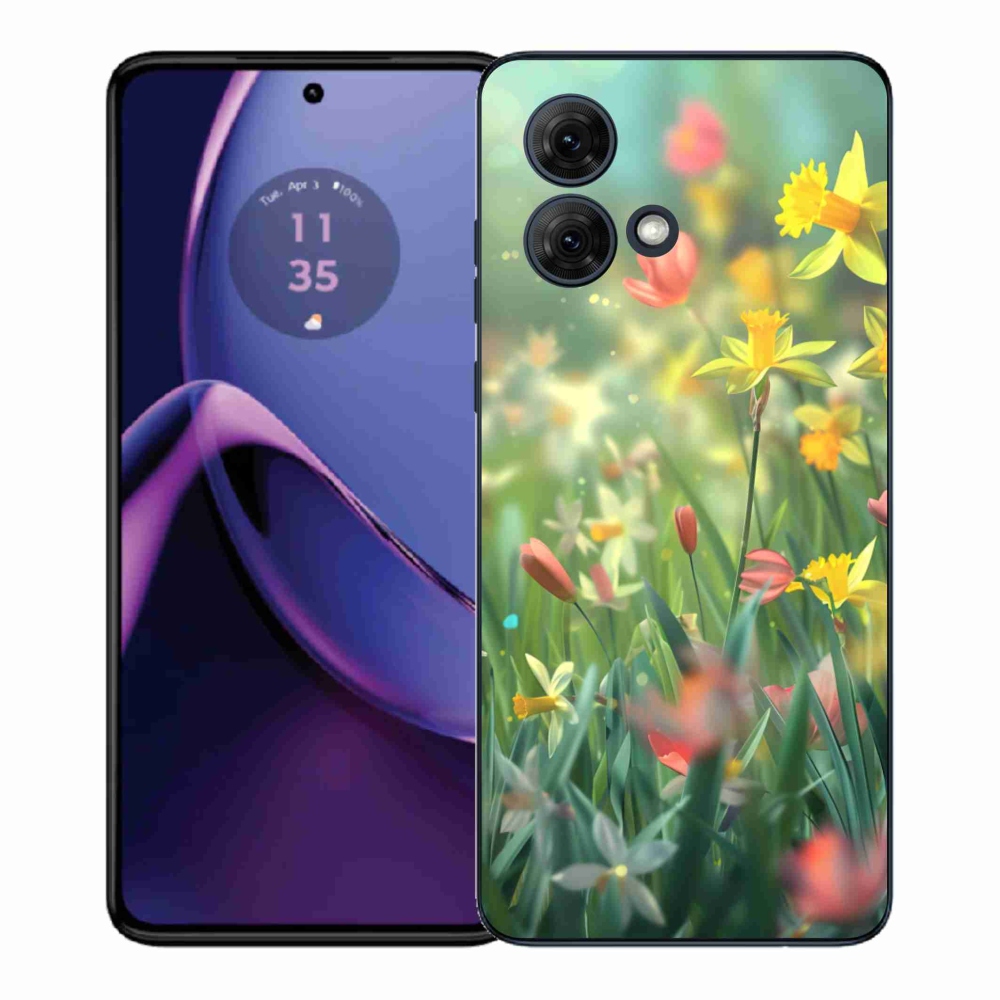 Gelový kryt mmCase na Motorola Moto G84 5G - jarní květy