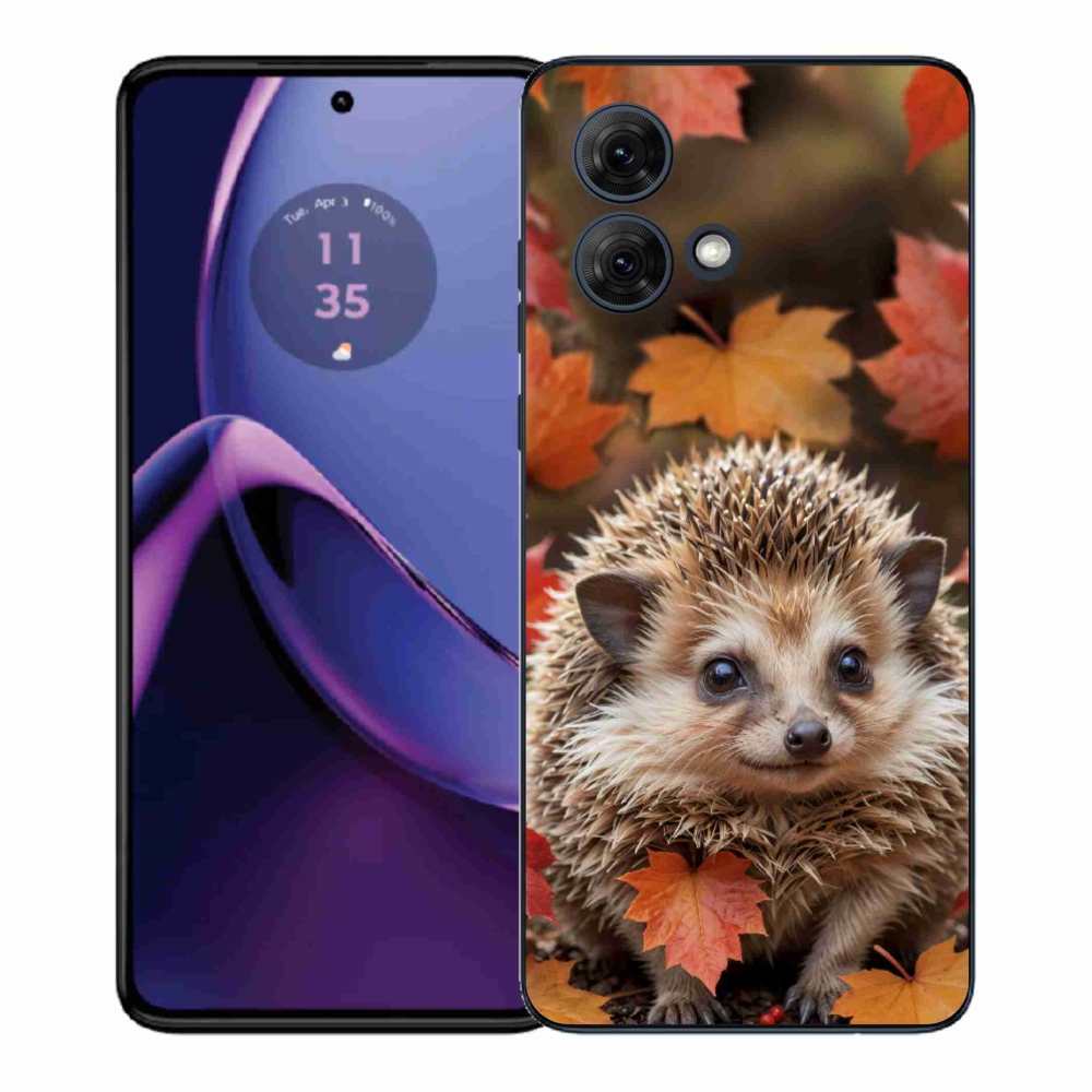 Gelový kryt mmCase na Motorola Moto G84 5G - ježek v listí