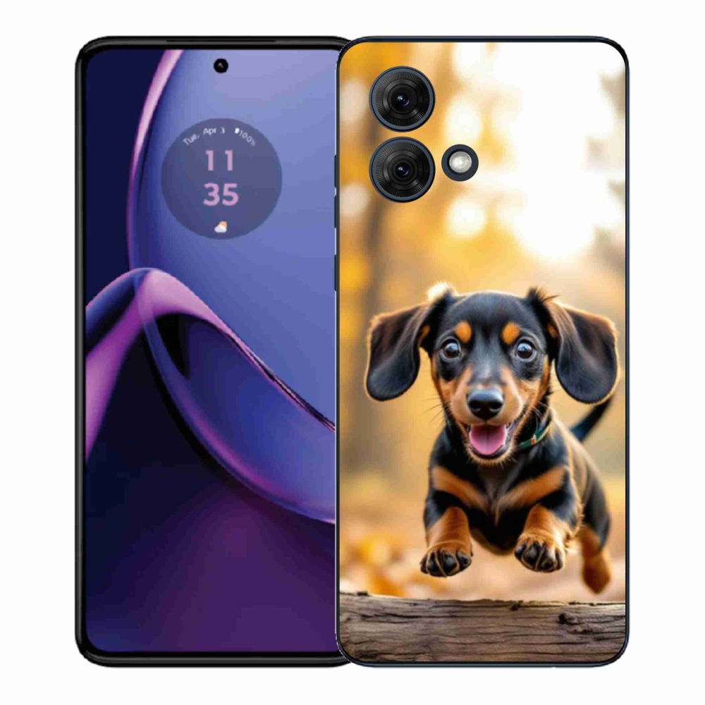 Gelový kryt mmCase na Motorola Moto G84 5G - jezevčík 2