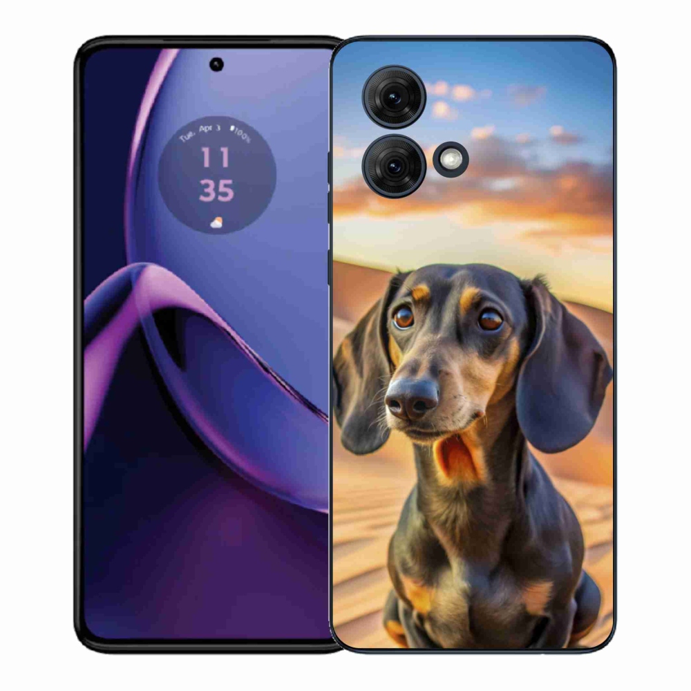 Gelový kryt mmCase na Motorola Moto G84 5G - jezevčík 3 