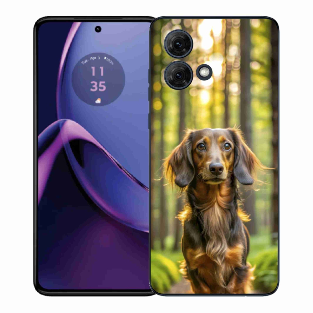 Gelový kryt mmCase na Motorola Moto G84 5G - jezevčík 4