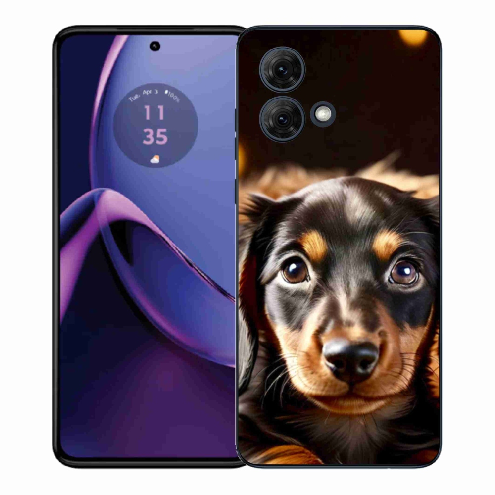 Gelový kryt mmCase na Motorola Moto G84 5G - jezevčík