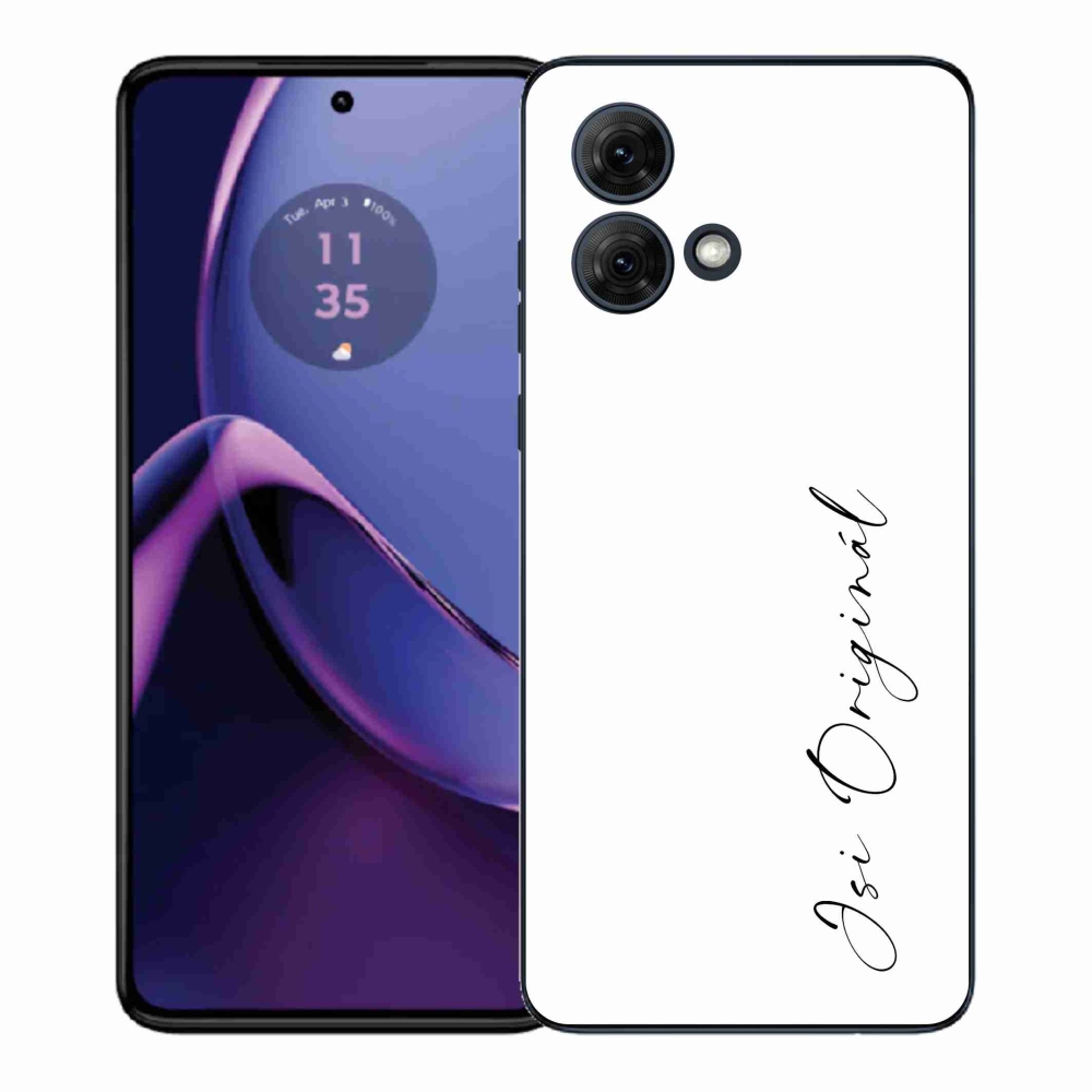 Gelový kryt mmCase na Motorola Moto G84 5G - jsi originál bílé pozadí