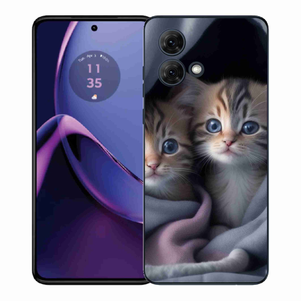 Gelový kryt mmCase na Motorola Moto G84 5G - kočičí duo 2