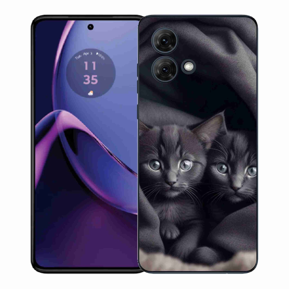 Gelový kryt mmCase na Motorola Moto G84 5G - kočičí duo
