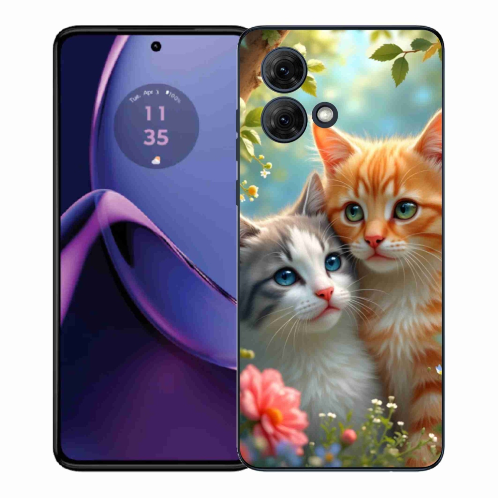 Gelový kryt mmCase na Motorola Moto G84 5G - kočičí láska 2