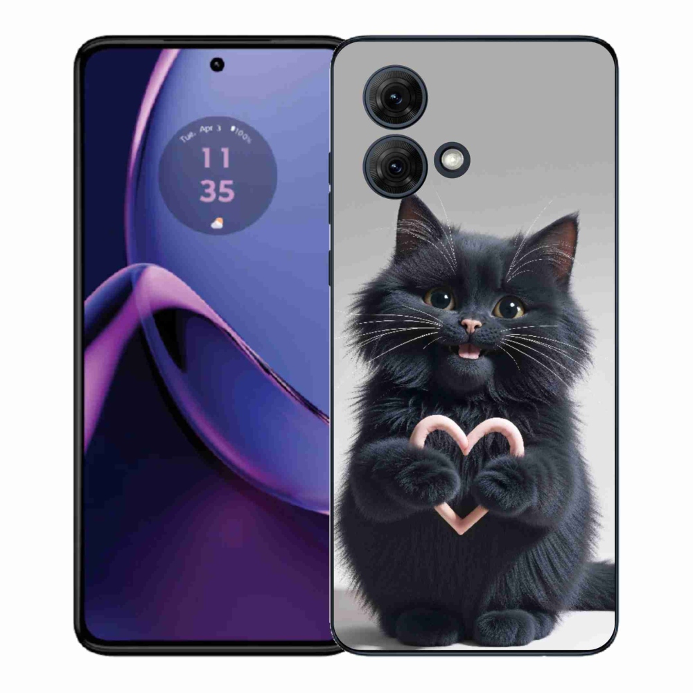 Gelový kryt mmCase na Motorola Moto G84 5G - kočičí láska 3