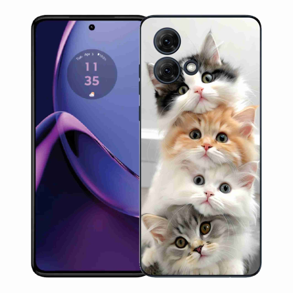 Gelový kryt mmCase na Motorola Moto G84 5G - kočičí parta