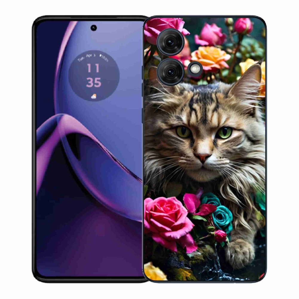 Gelový kryt mmCase na Motorola Moto G84 5G - kočíčí pohled 2