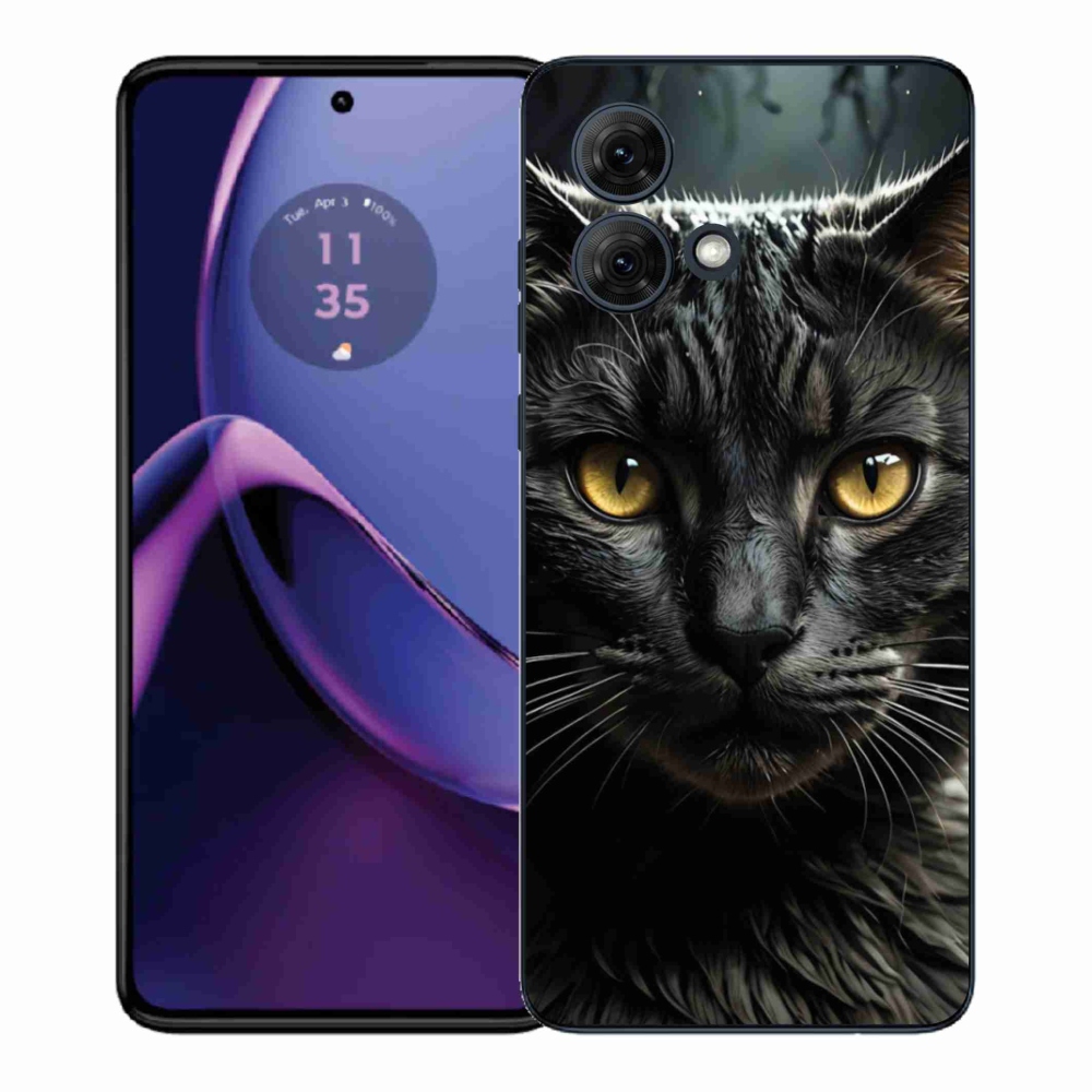 Gelový kryt mmCase na Motorola Moto G84 5G - kočičí pohled 3
