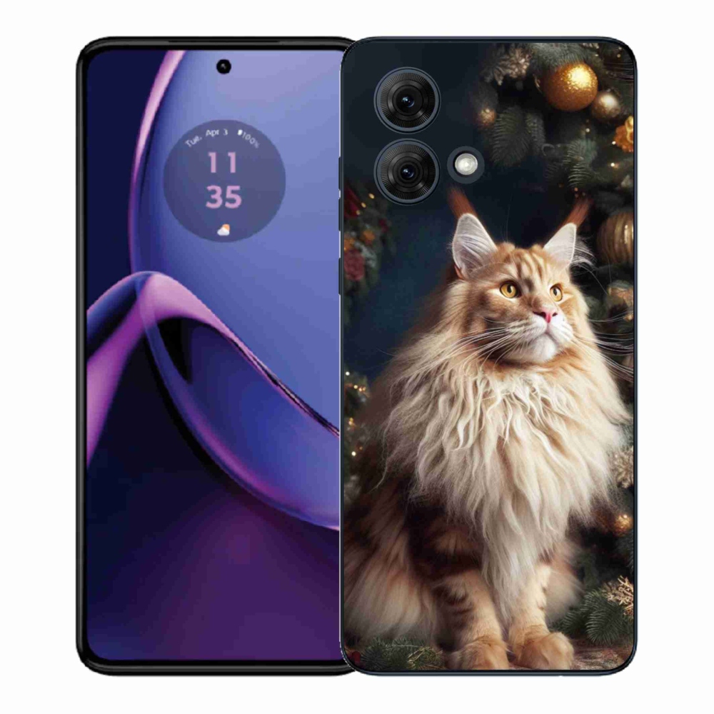 Gelový kryt mmCase na Motorola Moto G84 5G - kočka u stromku