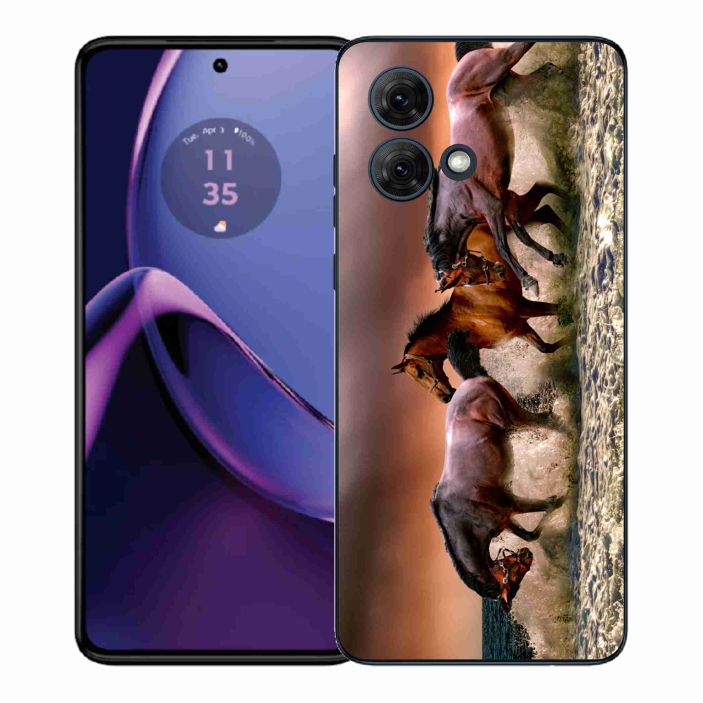 Gelový kryt mmCase na Motorola Moto G84 5G - koně 1