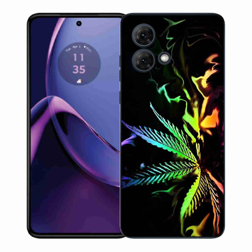 Gelový kryt mmCase na Motorola Moto G84 5G - konopí 2