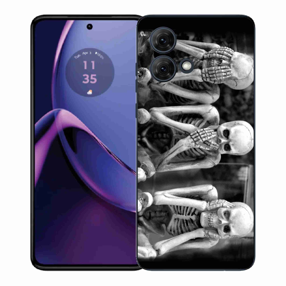 Gelový kryt mmCase na Motorola Moto G84 5G - kostlivci