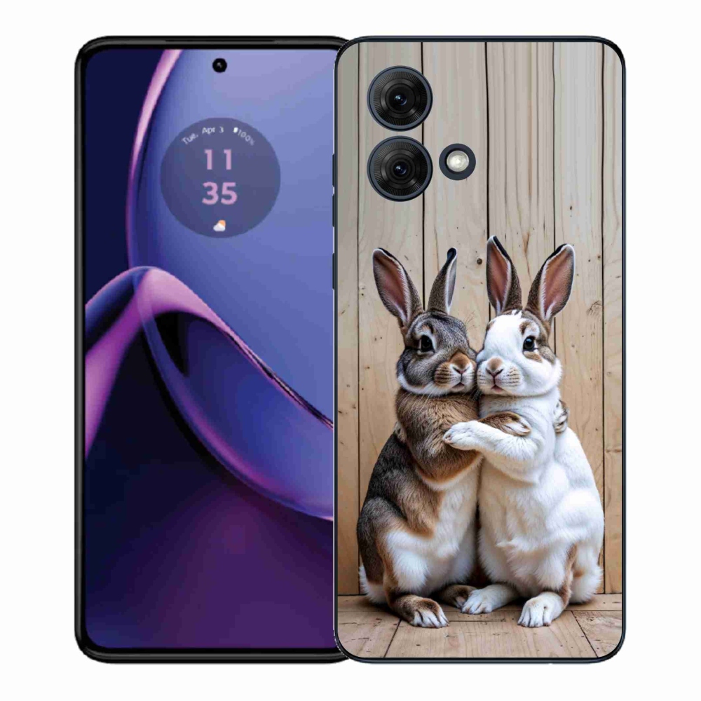 Gelový kryt mmCase na Motorola Moto G84 5G - králičí pár