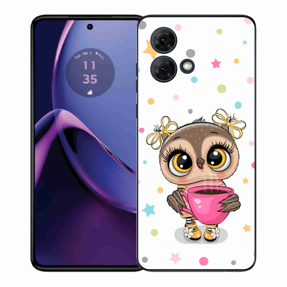 Gelový kryt mmCase na Motorola Moto G84 5G - kreslená sovička