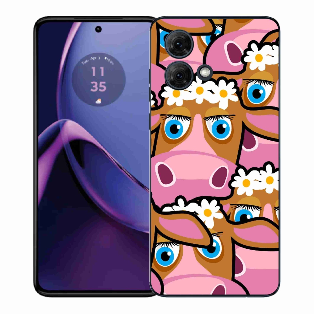 Gelový kryt mmCase na Motorola Moto G84 5G - kreslené kravičky