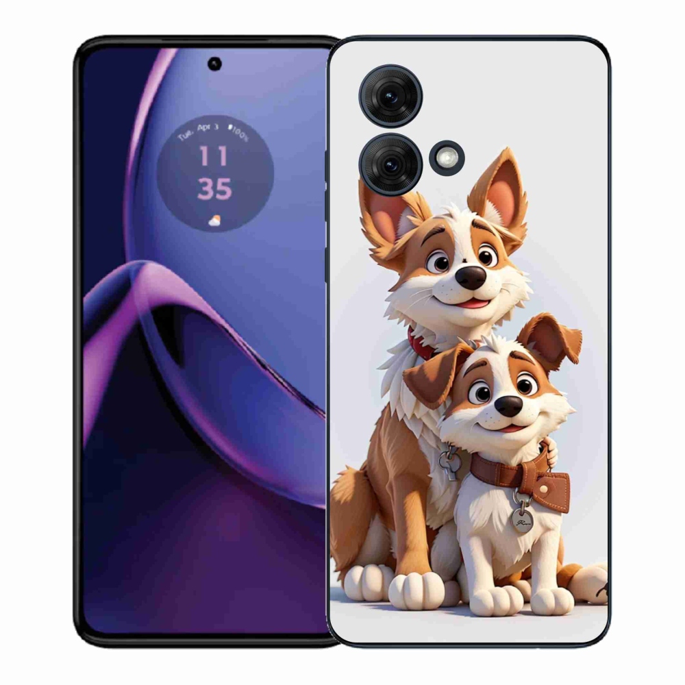 Gelový kryt mmCase na Motorola Moto G84 5G - kreslení psi