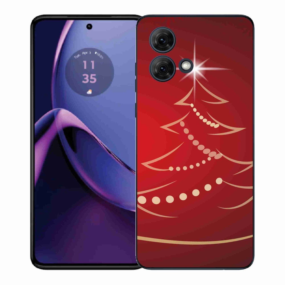 Gelový kryt mmCase na Motorola Moto G84 5G - kreslený vánoční stromek