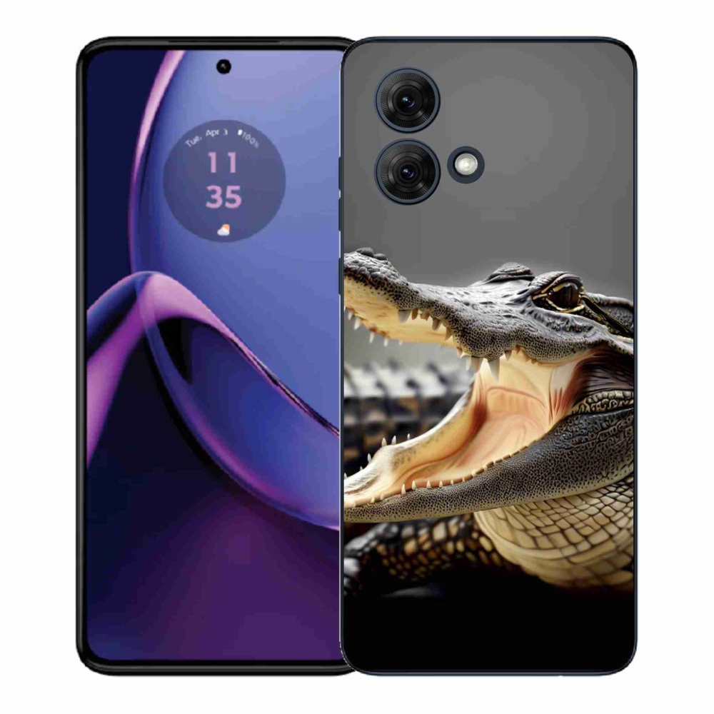 Gelový kryt mmCase na Motorola Moto G84 5G - krokodýl