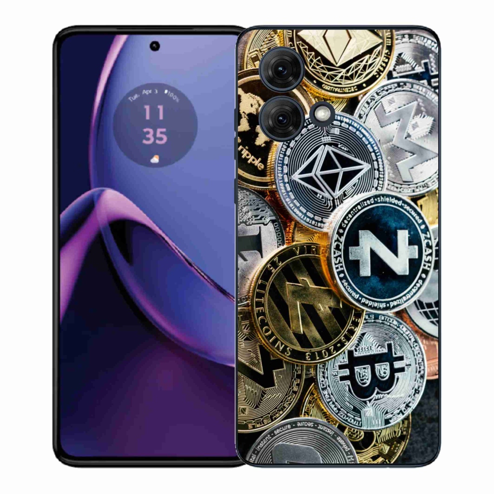 Gelový kryt mmCase na Motorola Moto G84 5G - kryptoměny