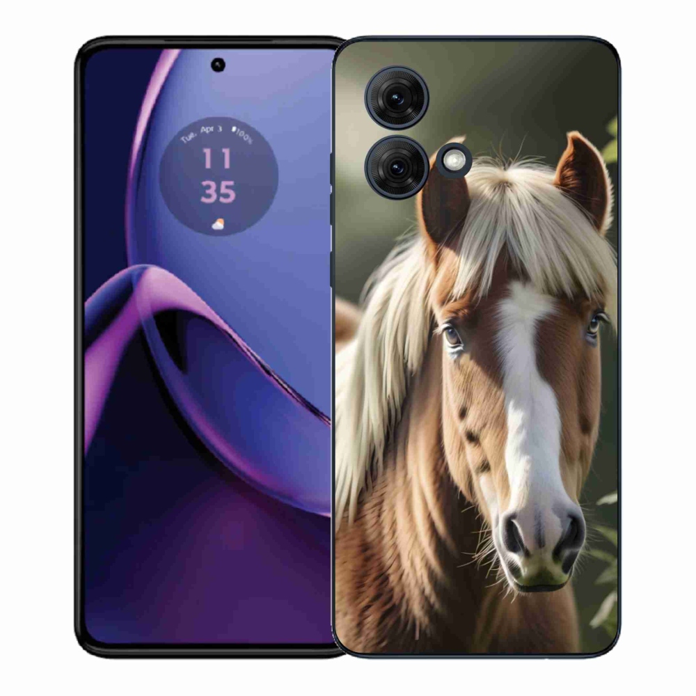 Gelový kryt mmCase na Motorola Moto G84 5G - kůň se světlou hřívou