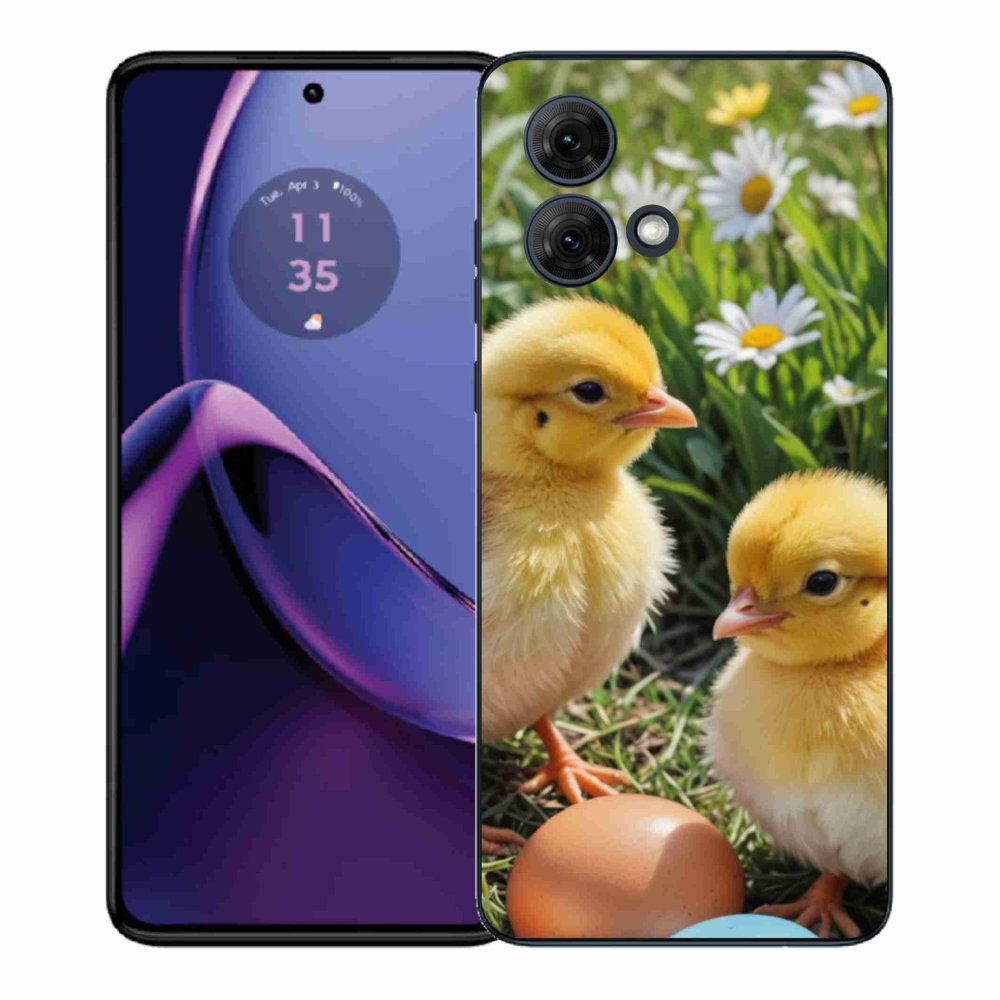 Gelový kryt mmCase na Motorola Moto G84 5G - kuřátka