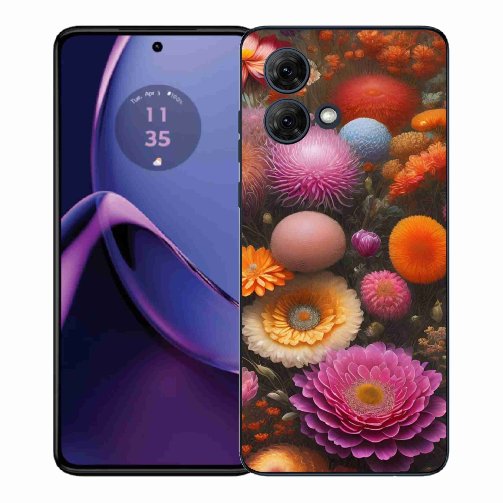 Gelový kryt mmCase na Motorola Moto G84 5G - květinová kompozice