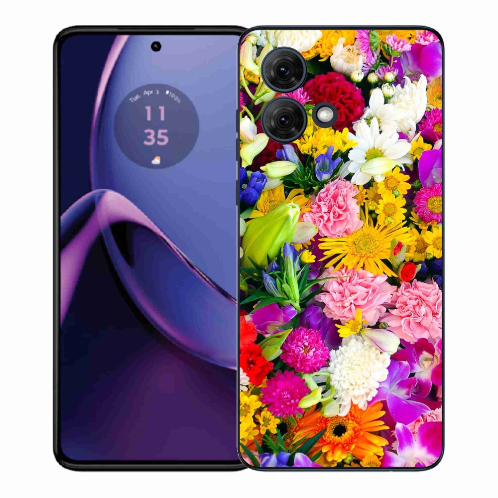 Gelový kryt mmCase na Motorola Moto G84 5G - květiny 12